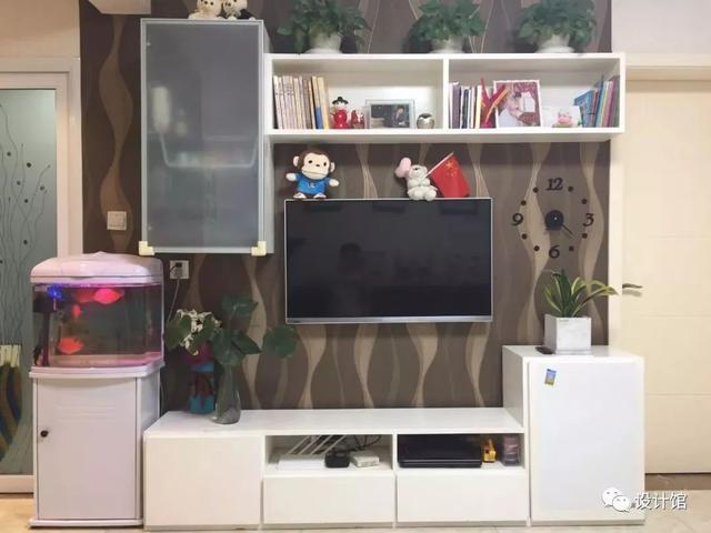 电视背景墙小,如何设计