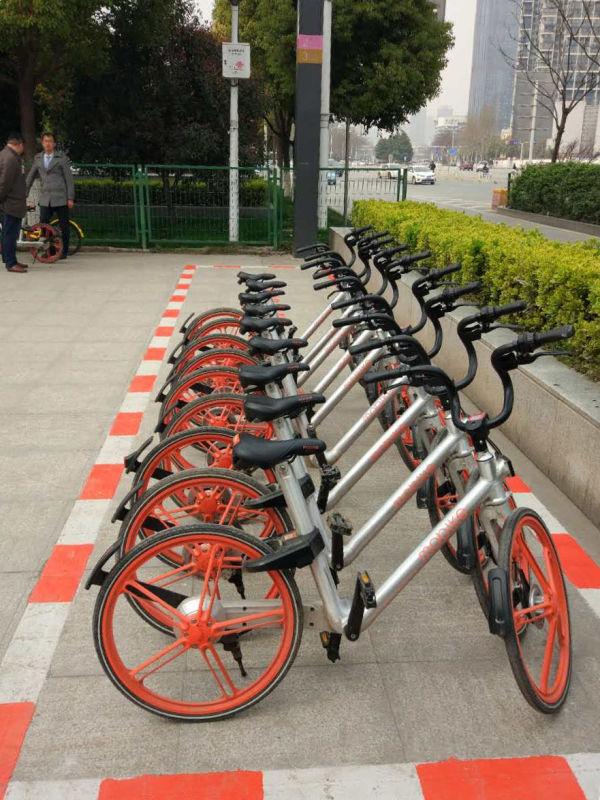 武汉两区新设多个共享单车停放点 方便市民停