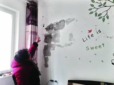 武汉一小区墙面渗水 开发商:热胀冷缩不可避免