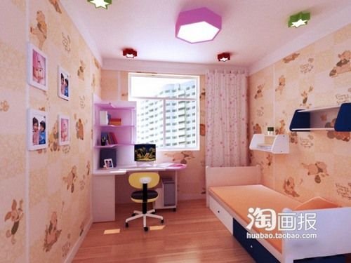 54款完美案例2013儿童房装修设计效果图模板平面设计与ppt大全图片
