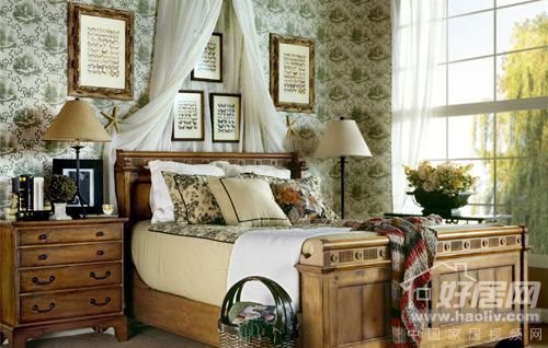 卧室水粉装饰画效果 唯美图片欣赏