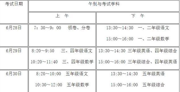 2017年仙桃中小学期末考试及暑假放假时间公