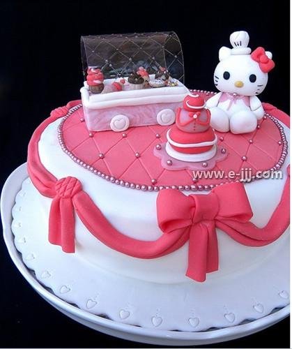 Hello Kitty蛋糕 女孩爱的生日礼物(组图)