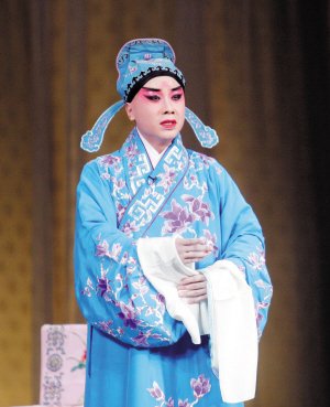 焦鹏飞《柳荫记》中扮演梁山伯