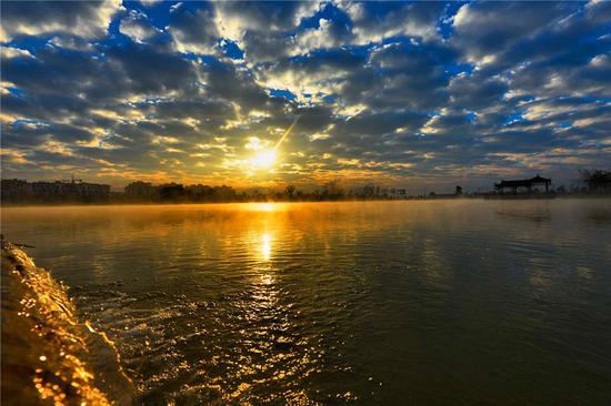 美丽昌宁 冬季日出醉田园