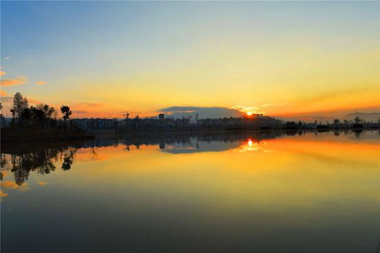 美丽昌宁 冬季日出醉田园