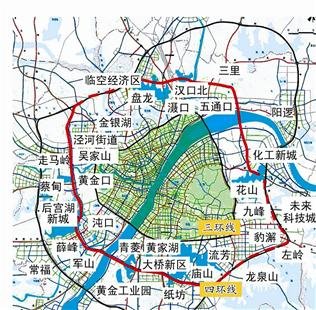 武汉四环线明日动工拟2015年建成 连通九大城