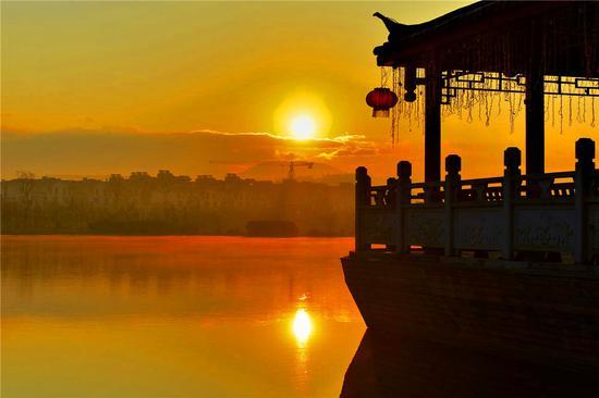 美丽昌宁 冬季日出醉田园