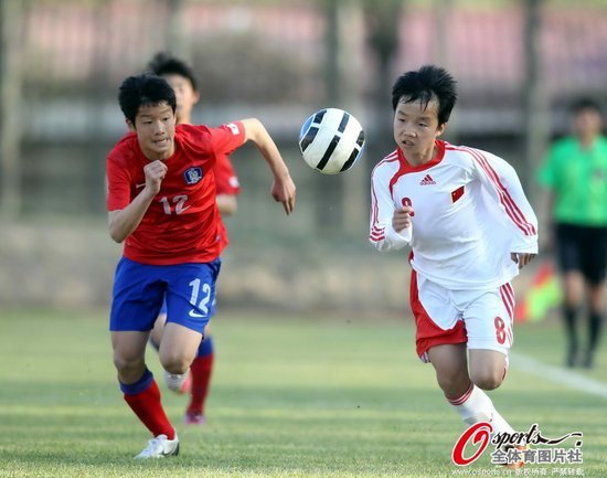 亚少赛预赛-U14国少0-3韩国晋级正赛希望渺茫