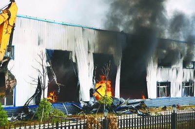 武汉新农牛肉厂房失火 烧毁50万元牛肉牛杂罐