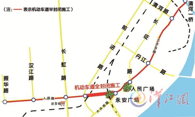 襄阳大庆东路长征路口至丹江路口今起半幅封闭