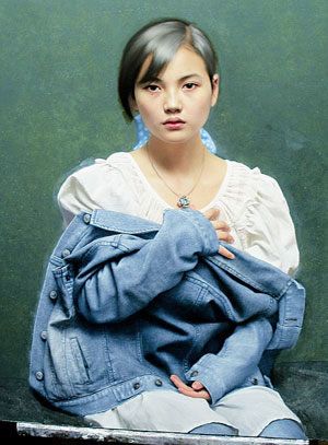 冷军一年画一幅油画 只因好模特可遇不可求_大楚网_腾讯网