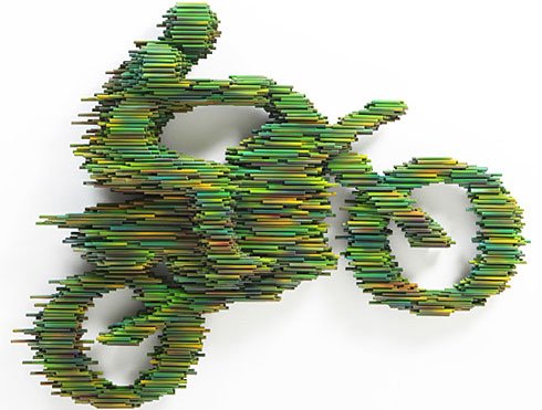 妙想 牛人用PVC管做成的动感人体雕塑