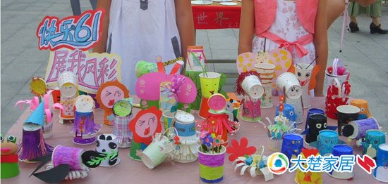 新州小伙纸杯制灯罩悦女友 废纸杯利用大全