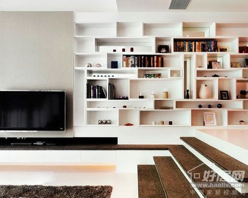 书籍收纳有格调 格子控的书房装修