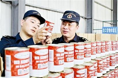 武汉海关查处4万个出口罐头侵权 已予以暂扣