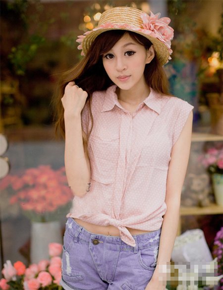 蕾丝抹胸+小热裤 90后美妞真会搭_乐便宜_腾讯·大楚网