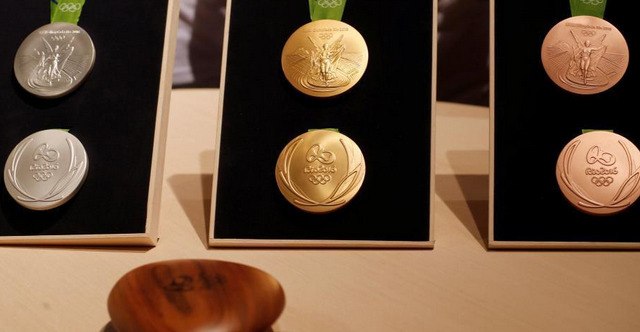 里约奥运金牌不值钱 黄金仅含1.2%价格不到四
