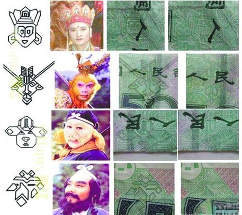 网曝人民币藏新玄机:50元钞票印有唐僧师徒(图)