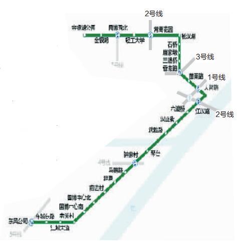 武汉6号线6个换乘站与1-4号线连接 换乘不超过4分钟