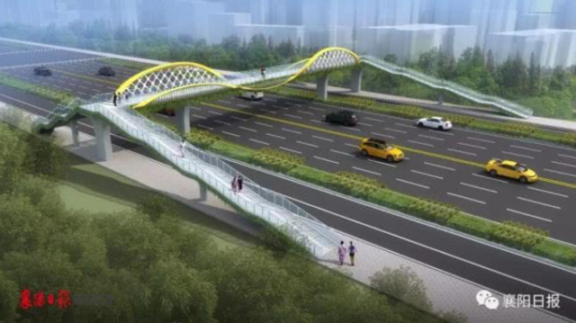 襄阳6座人行天桥正在建设中 预计年底前完工