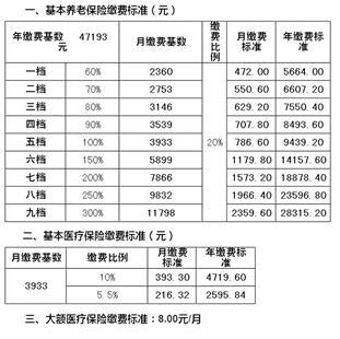 城区2017年度灵活就业人员 社保缴费标准出炉