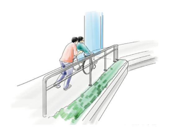 (无障碍通道手绘图)