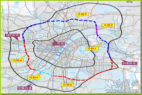 武汉四环线项目西段南段齐头并进 明年6月竣工通车
