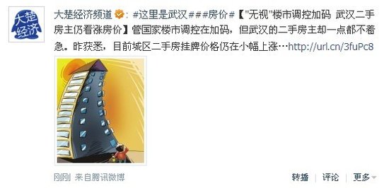 无视 楼市调控加码 武汉二手房主仍看涨房价_
