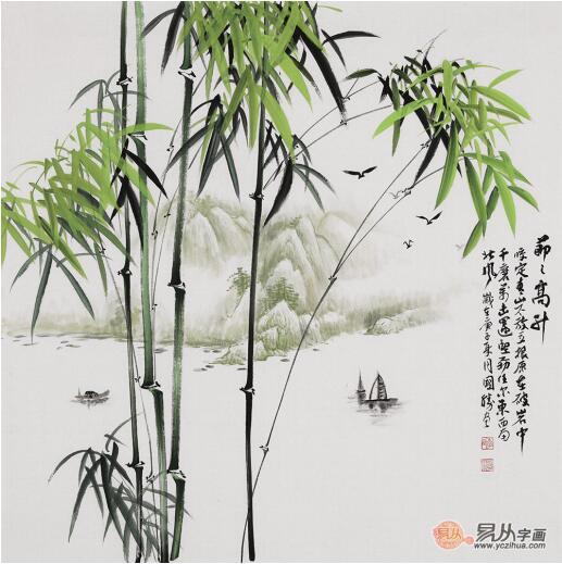 画家李国胜竹画,欣赏一:老干新篁千万叶,世间君子不嫌多   画家