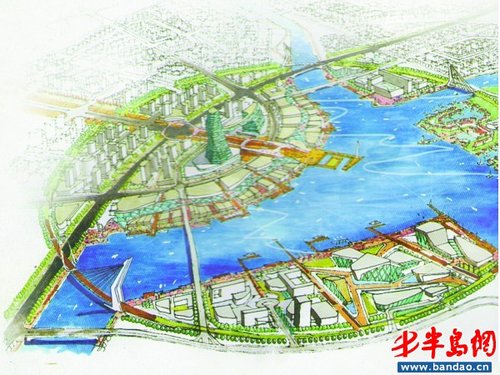 港城大项目,蓝色是主流