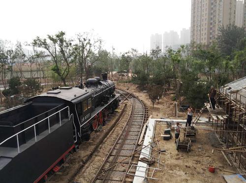 廊坊老天桥公园悄然在建 追忆铁路、城市发展