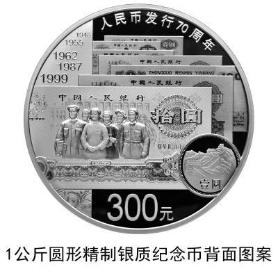 央行发行人民币发行70周年纪念币和纪念钞