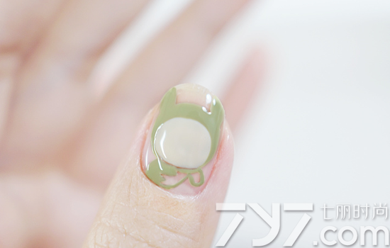 美甲兔子画法 圆点配小兔子更可爱