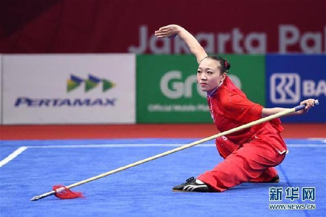 亚运会武术--女子剑术枪术全能:郭梦娇夺冠