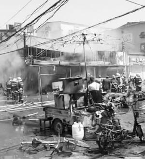 因直接倒罐售气,保定一液化气贩运车起火爆燃