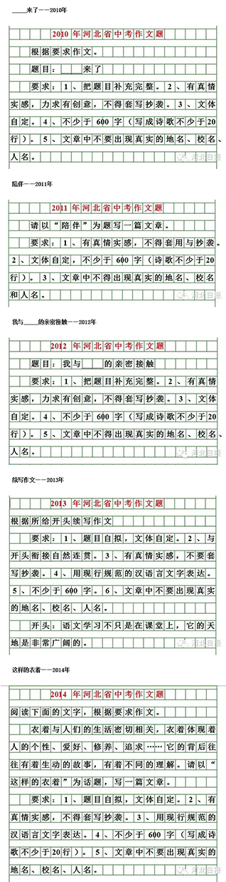 历届中考作文_2013年历届数学中考常考题_历届中考作文题目