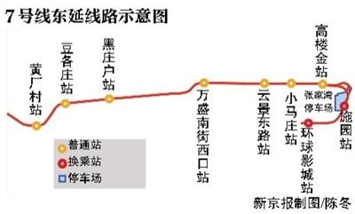 北京7号线东延线首座车站主体封顶 明年底开通试运营