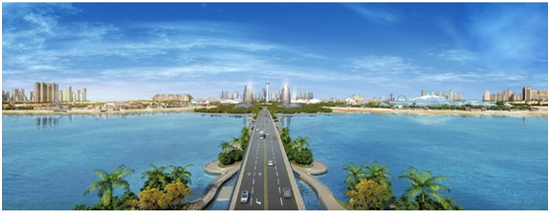 世界第三大桥即将连接海南 20分钟直通中国海南海花岛