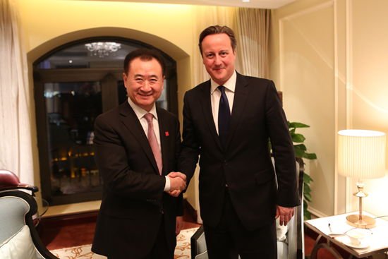 王健林董事长与英国首相卡梅伦举行会谈_频道