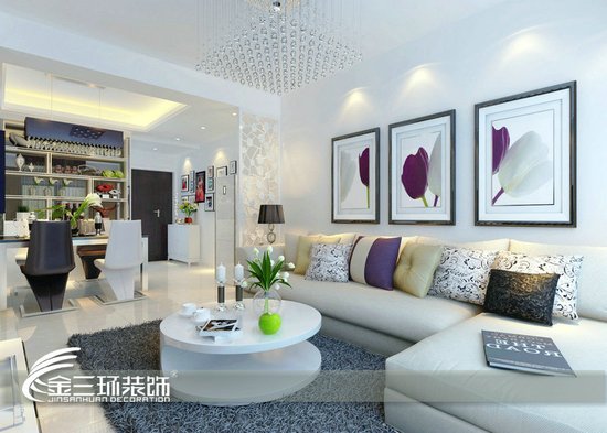 淮矿馥邦天下刚需户型87㎡两室两厅简约风案