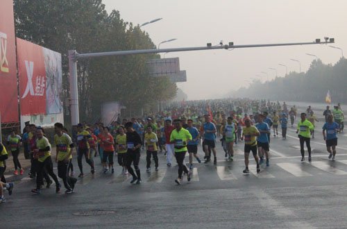 万科杯2014合肥国际马拉松正式起跑_频道-合肥