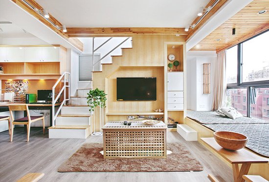 23万装70平muji风+小夫妻晒清新爱巢(图)