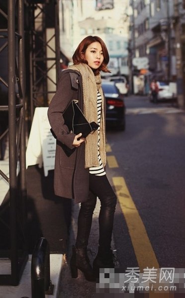 必学围巾N种搭配混搭毛呢大衣温暖过冬