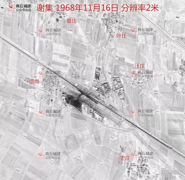 穿越时空 商丘市梁园区 各乡镇1966年卫星地图