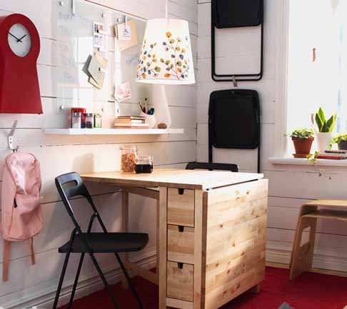 可升降餐桌_可收入墙体的折叠餐桌(2)