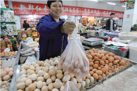 鲜活肉蛋流通增值税开始免征 郑州市民享实惠