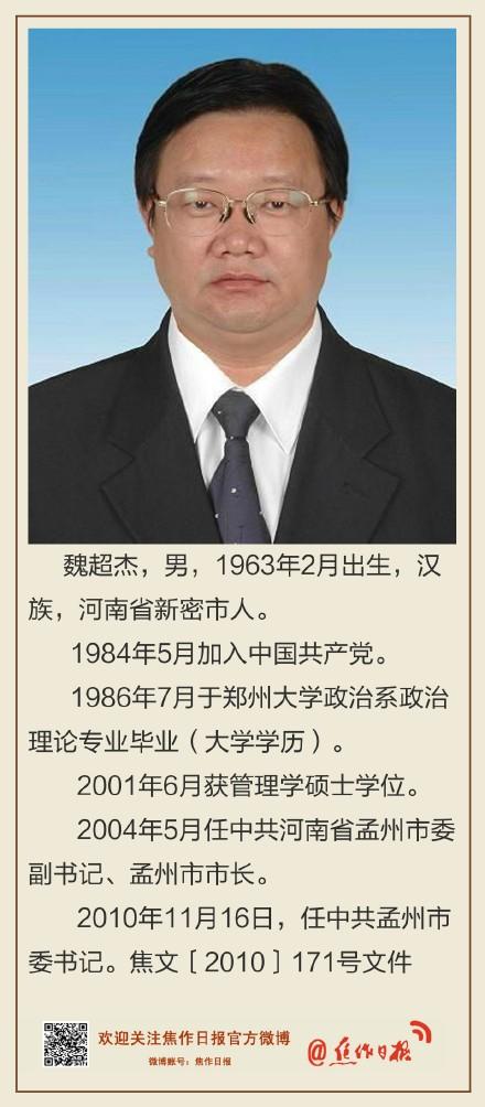 魏超杰,牛炎平任焦作市副市长 两人简历(图)