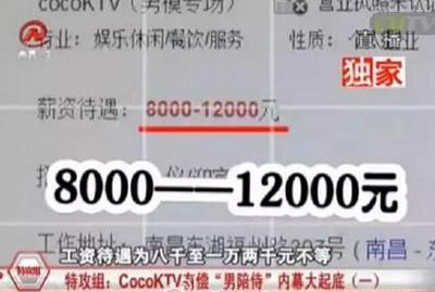 南昌:KTV包厢男模供女顾客亲吻挑选 出台费1万