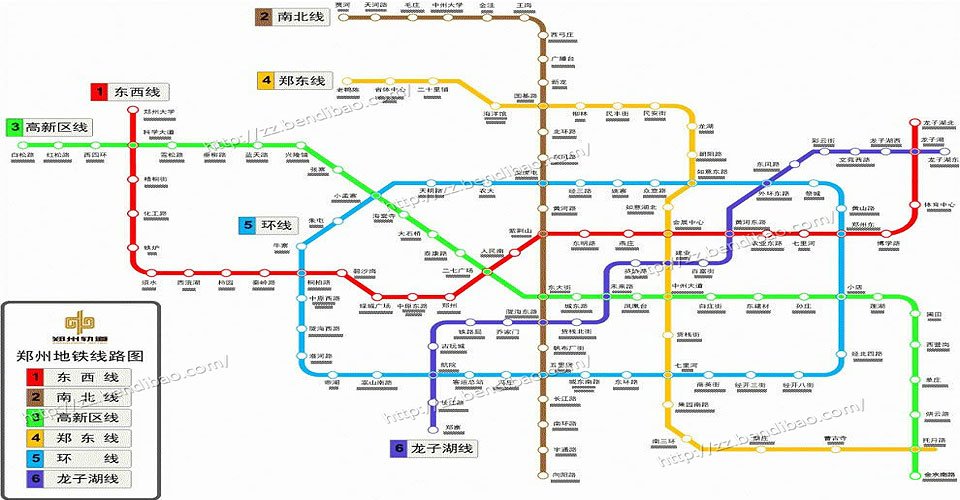 郑州未来几年的地铁规划路线图来了!